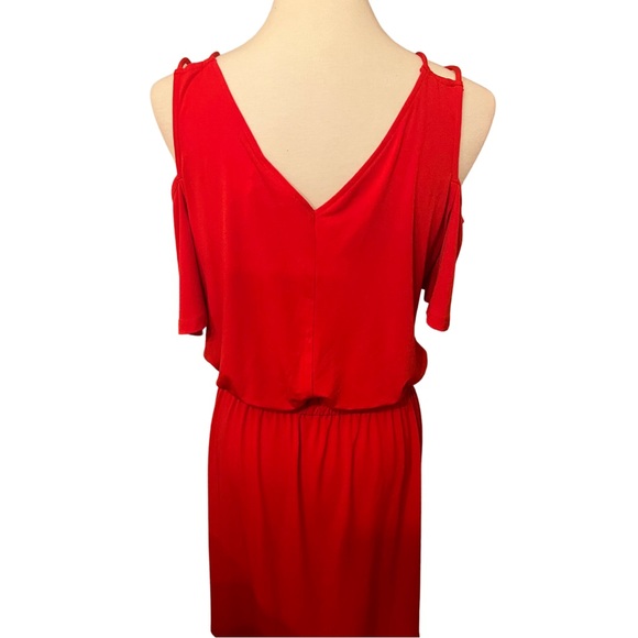 Michael Kors Red Cold-Shoulder Dress - Picture 2 of 5
